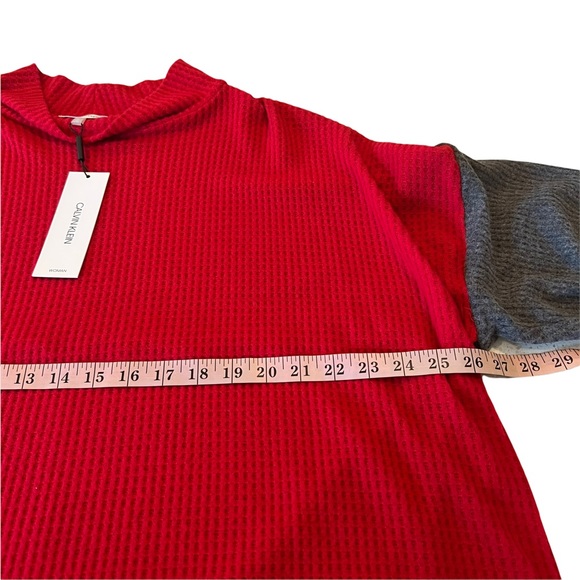 Calvin Klein Mockneck Colorblock Waffle Knit Top Size 2X Plus - Picture 7 of 16